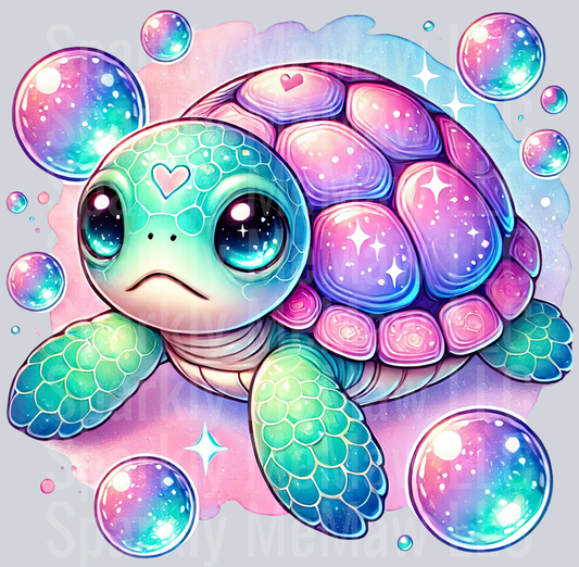 18 Colorful Turtle Clipart UV DTF Decal