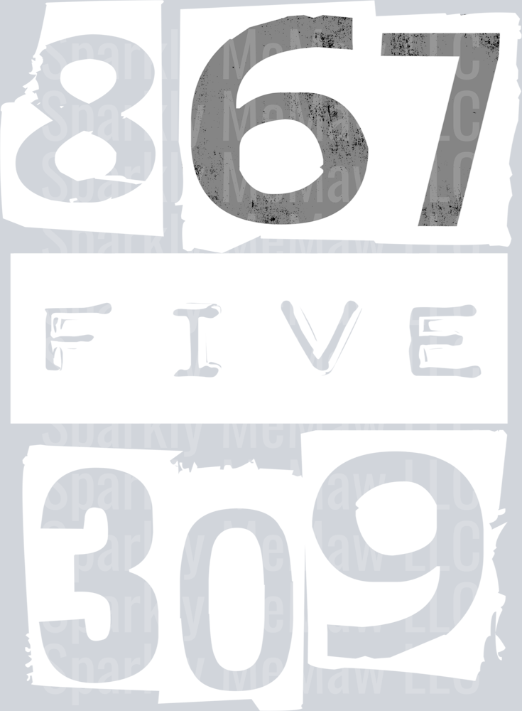 Vintage 67 white DTF Transfer (Fabrics)
