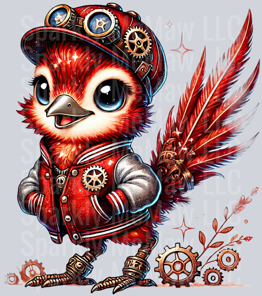 Red Road Runner SteamPunk UV DTF Decal 16