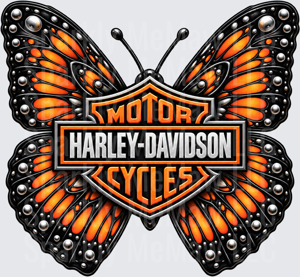 HD Butterfly Bar Shield UV DTF Decal