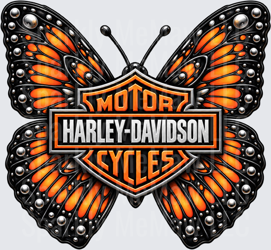 HD Butterfly Bar Shield UV DTF Decal