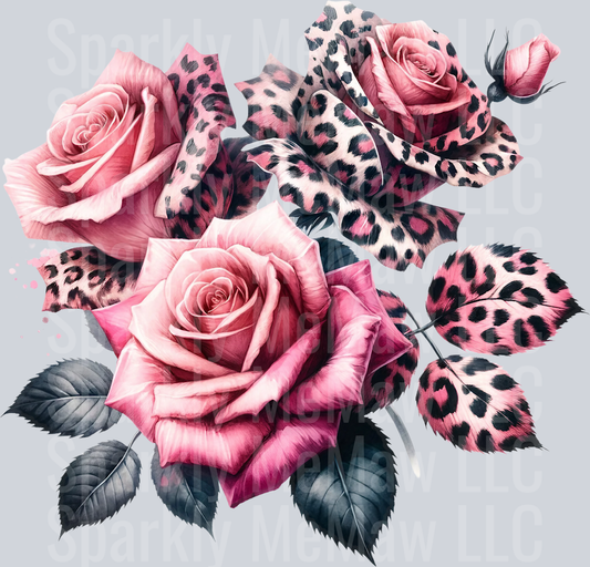 rose 7 Animal Rose UV DTF Clip Art Decal