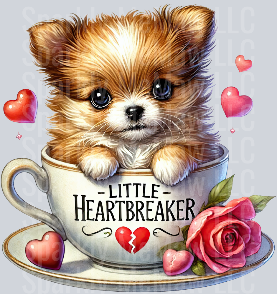 Valentines Cup Puppy 21 UV DTF Decal