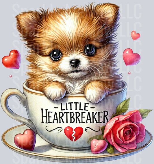Valentines Cup Puppy 21 UV DTF Decal