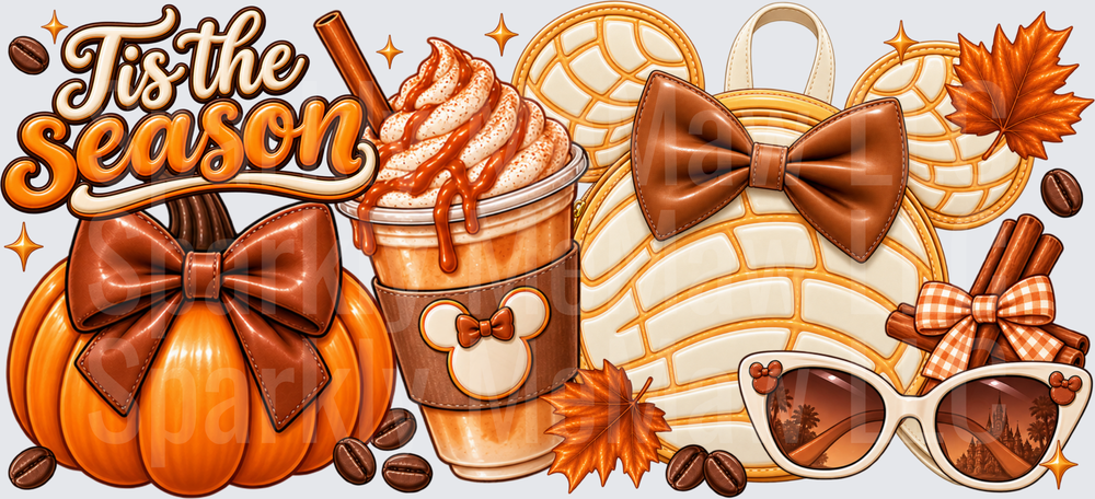 Tis The Season Fall Disney UV DTF 16 oz Wrap