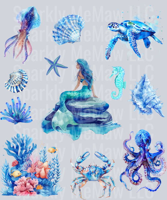 All Things Sea.UV DTF Element Sheet