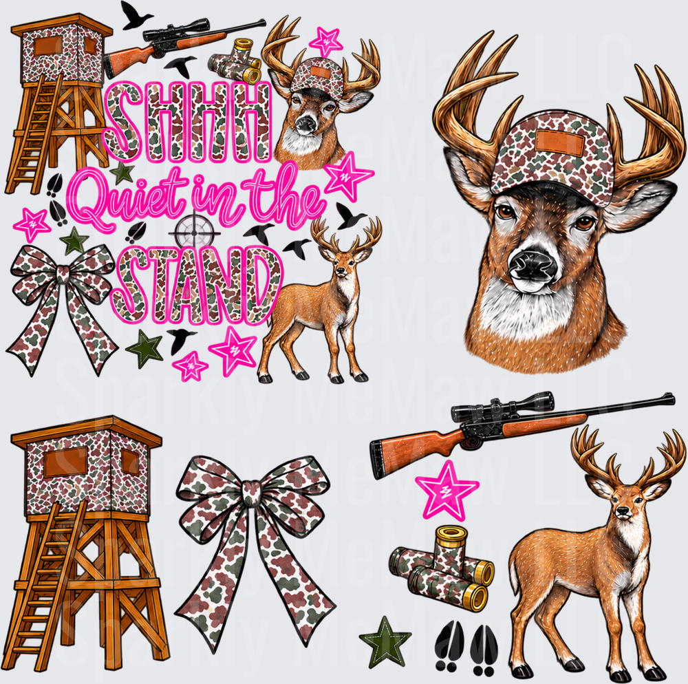 Shhh Quiet In The Stand – This is a 10 Inch Cut and Stick UV Decal Sheet