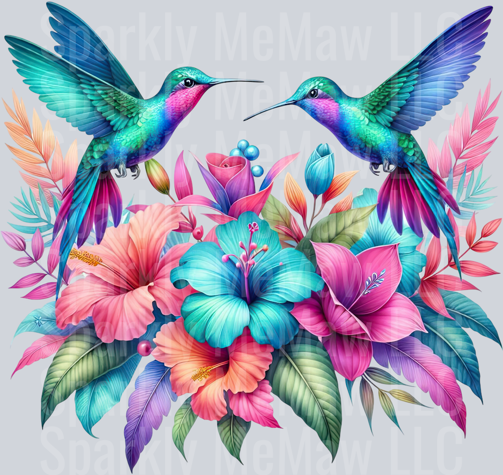 39 Hummingbird Clip Art UV DTF Decal