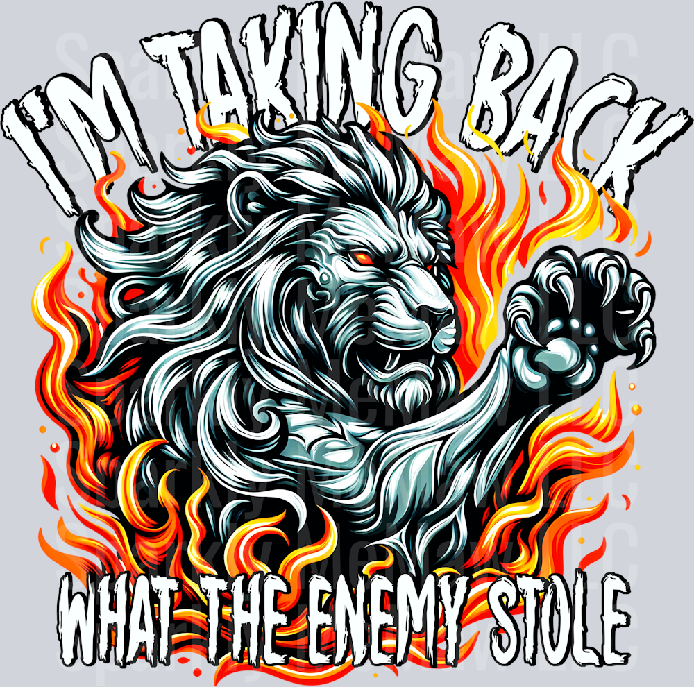 Im taking back what the enemy stole 2 UV DTF Decal