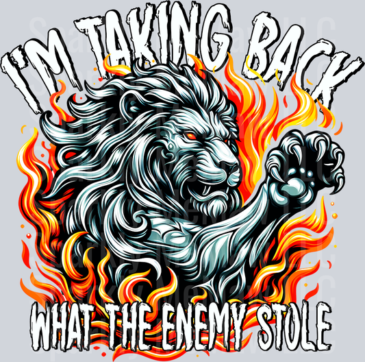 Im taking back what the enemy stole 2 UV DTF Decal