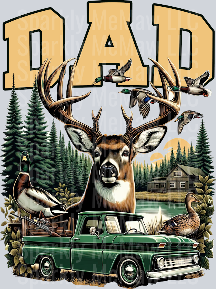 dad hunting (1) UV DTF Decal