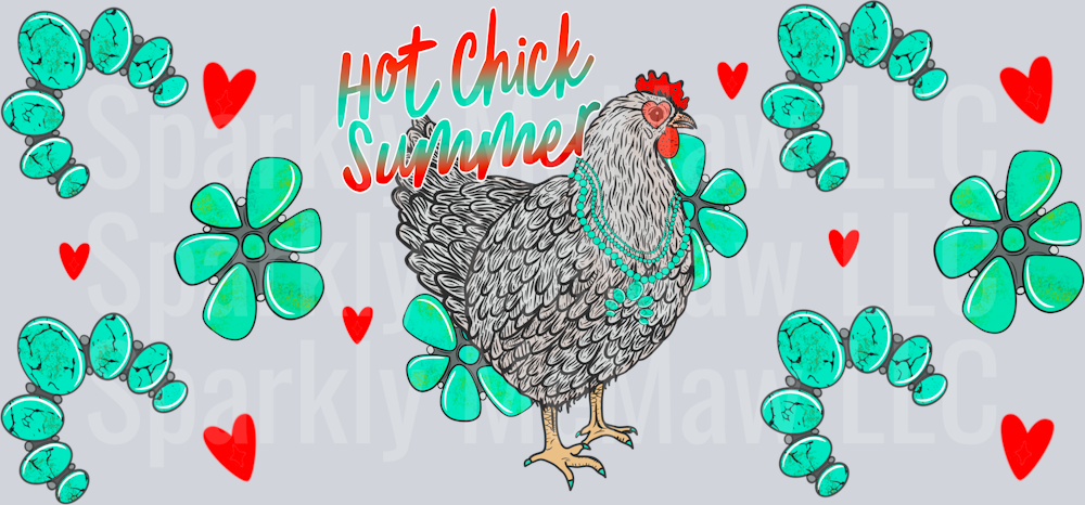 Hot chick UV DTF 16 oz Wrap