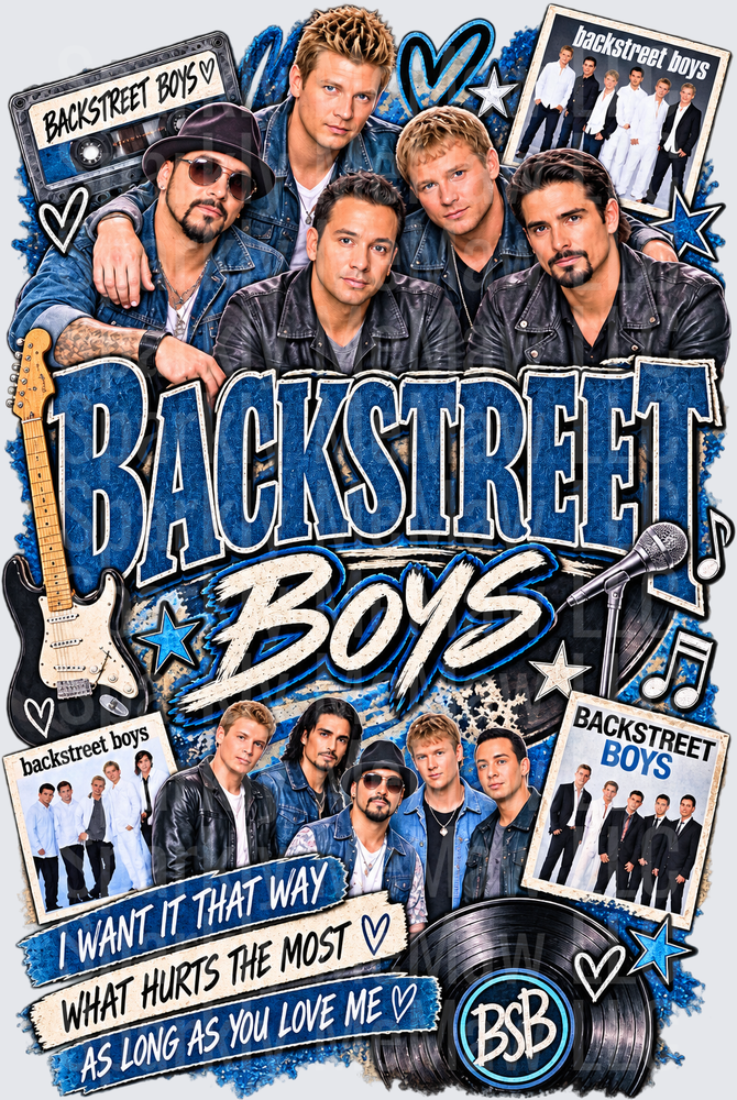 Backstreet Boys Fan Collage UV DTF Decal