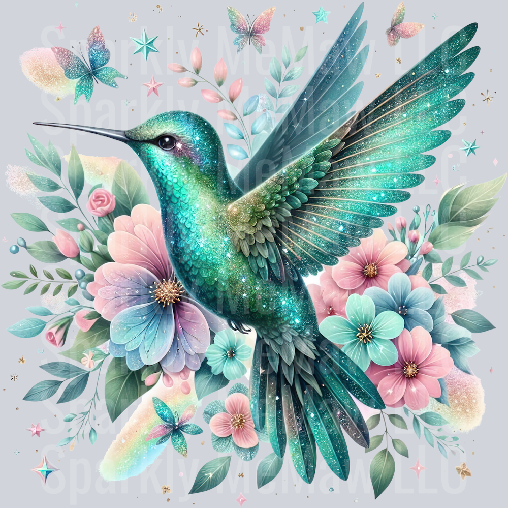 51 Hummingbird Clip Art UV DTF Decal