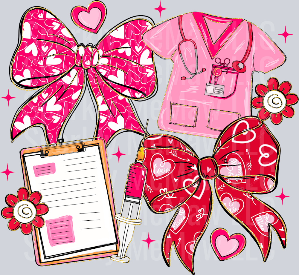 Valentine Nurse Coquette UV DTF Decal
