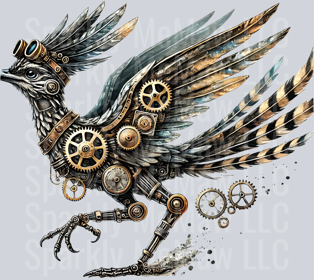 Road Runner SteamPunk UV DTF Decal 4