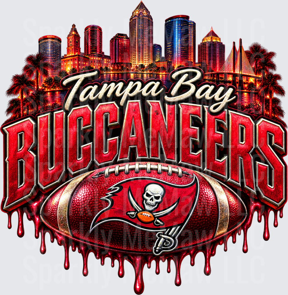 Tampa Bay Buccaneers Skyline UV DTF Decal