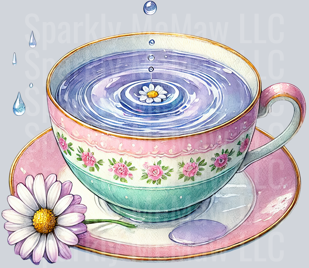 33 April Showers UV DTF Clip art Decal