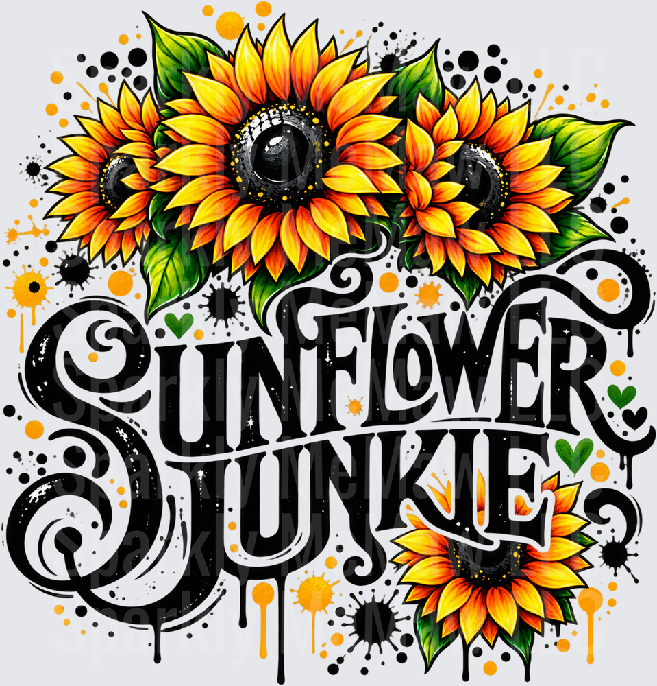 Sunflower Junkie Bold Floral UV DTF Decal