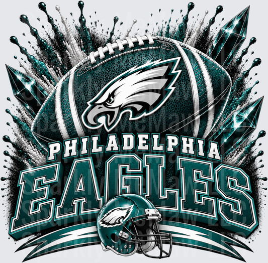 Philadelphia Eagles Football Explosion DTF Transfer for Fabrics