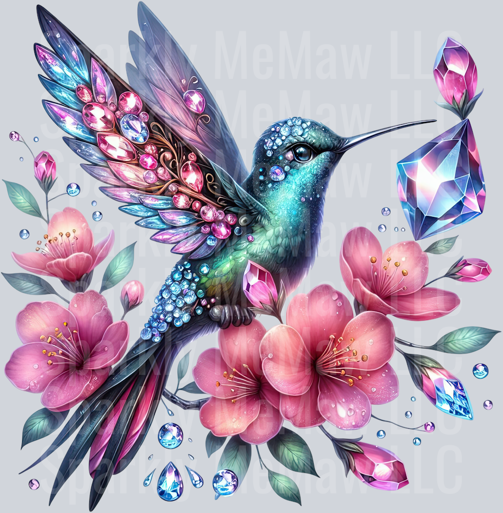 82 Hummingbird Clip Art UV DTF Decal