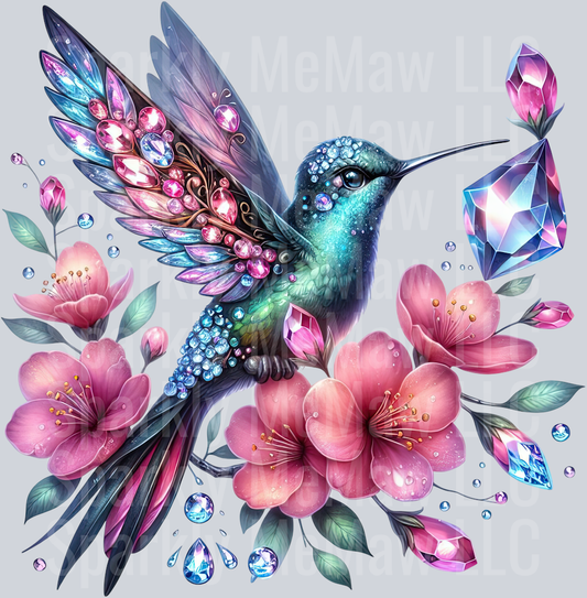 82 Hummingbird Clip Art UV DTF Decal