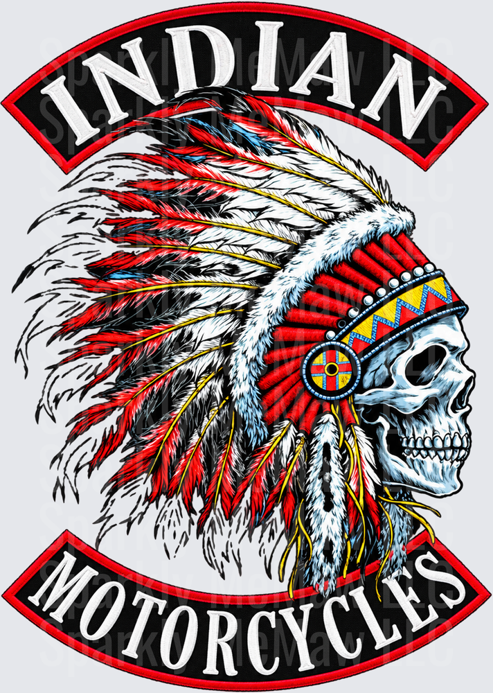 Indian Motorcycles Skull Chief UV DTF Decal