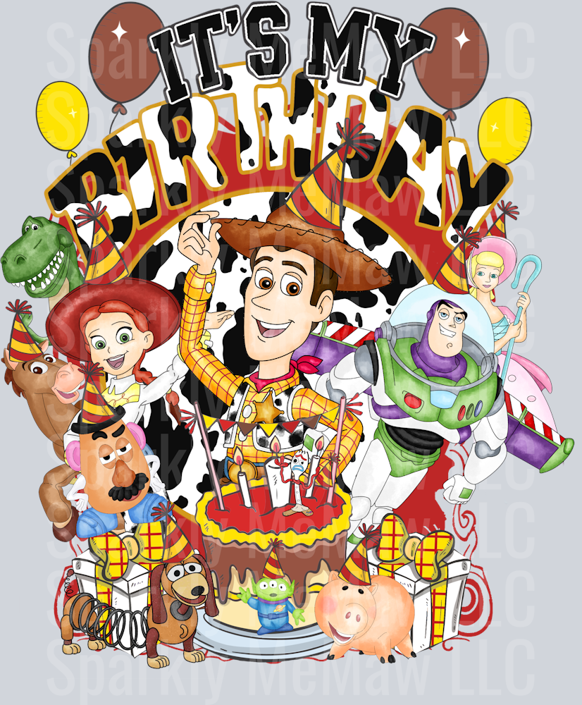 Toy  birthday DTF Transfer (Fabrics)