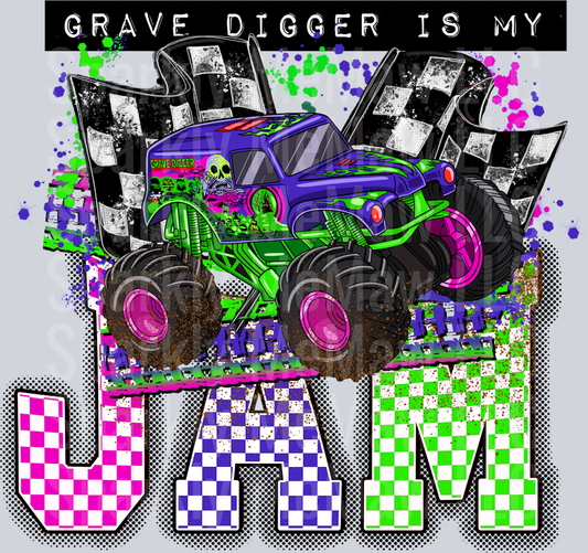 Grave digger DTF Transfer (Fabrics)