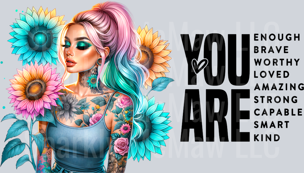 You are Enough  16 oz UV DTF Wrap