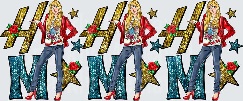 Hannah Montana Glitter Gang Girl This is a UV DTF 16 OZ Wrap