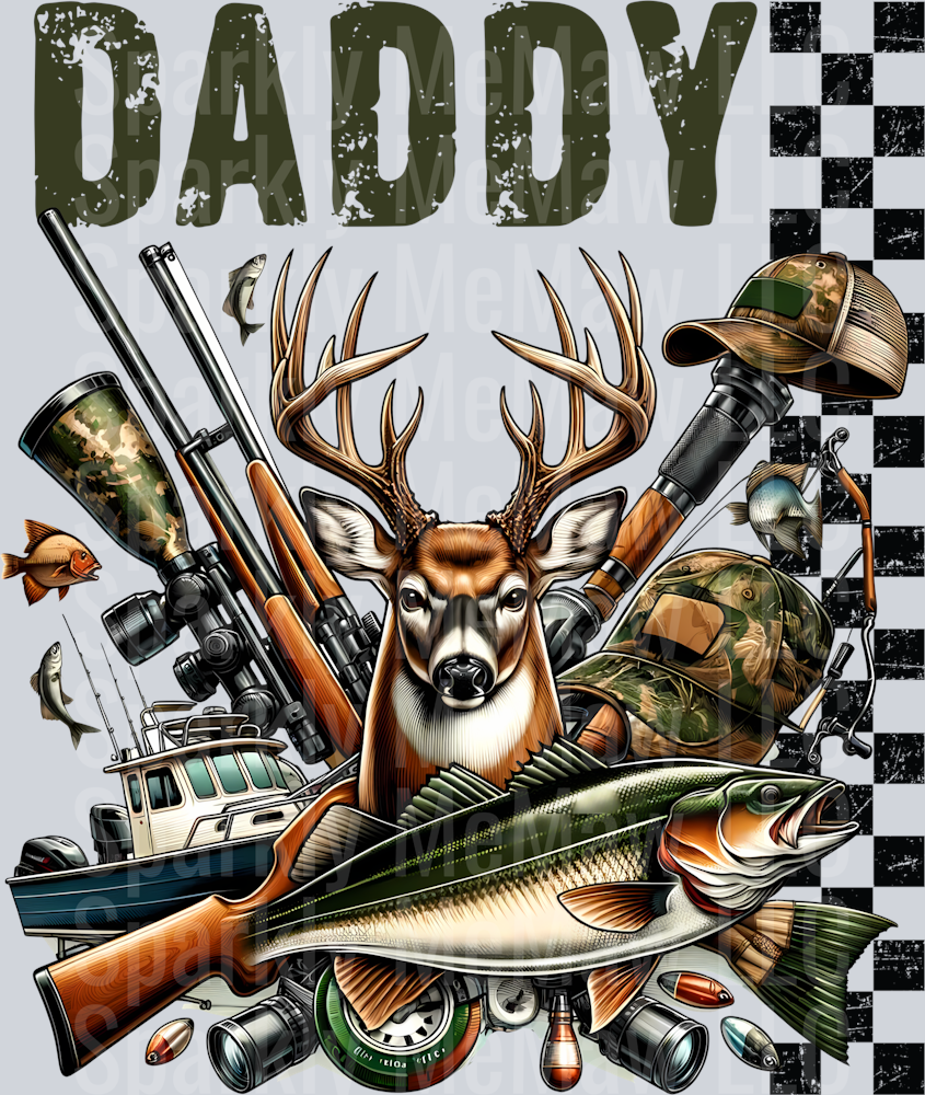 daddy hunting UV DTF Decal
