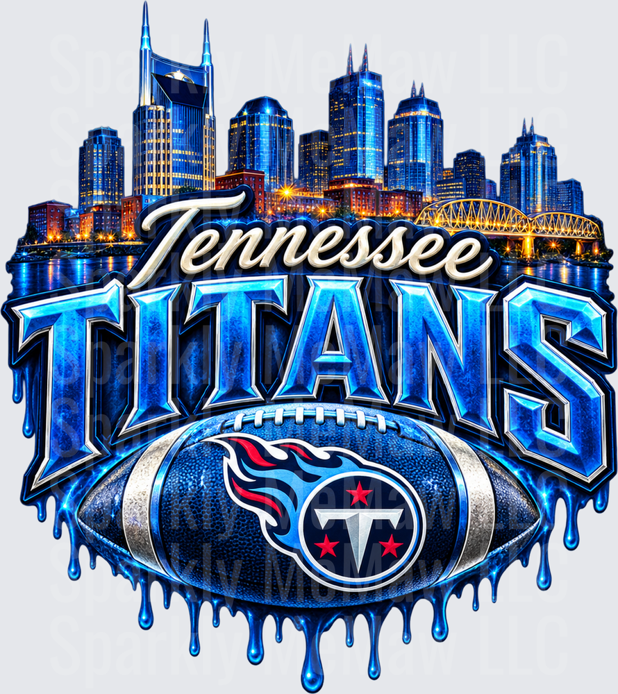 Tennessee Titans Nashville Skyline UV DTF Decal
