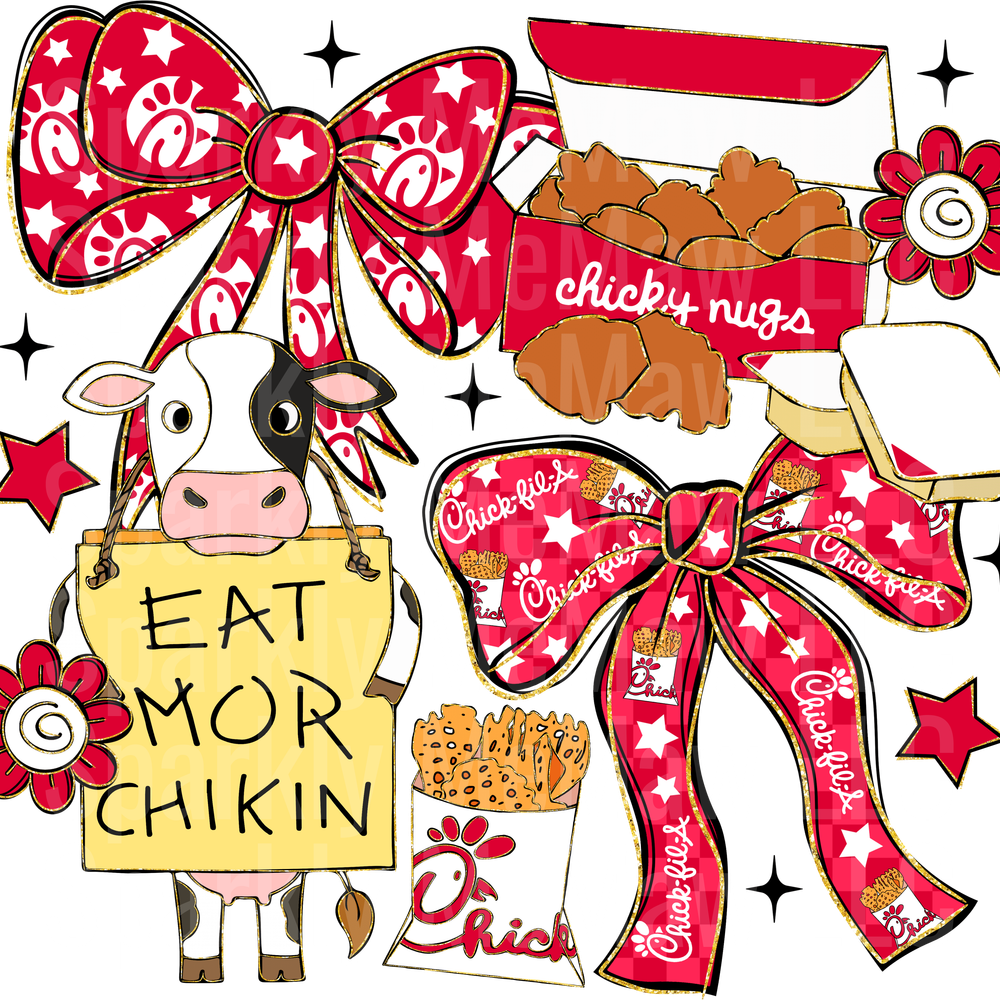 Chick Fil A Coquette DTF Transfer (Fabrics)