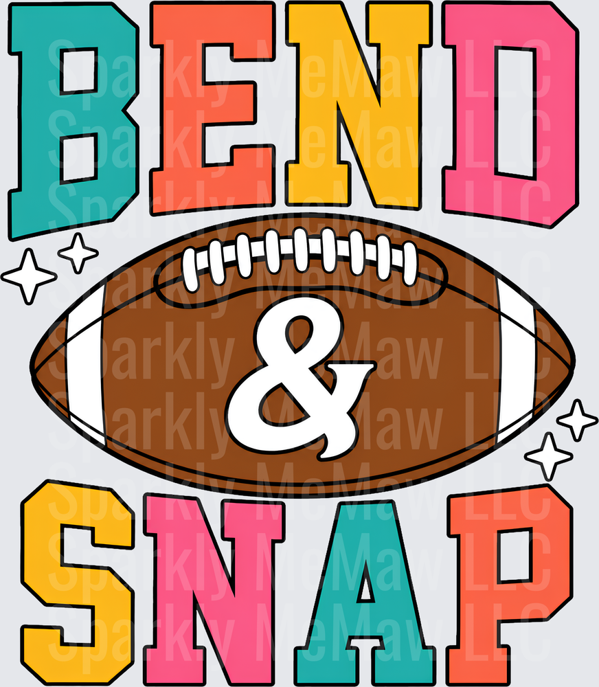 Bend & Snap Football UV DTF Decal