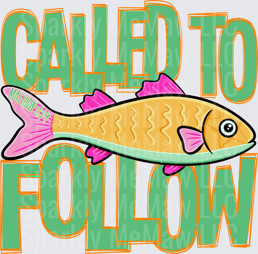 Called To Follow Fish Christian Faith Design UV DTF Decal