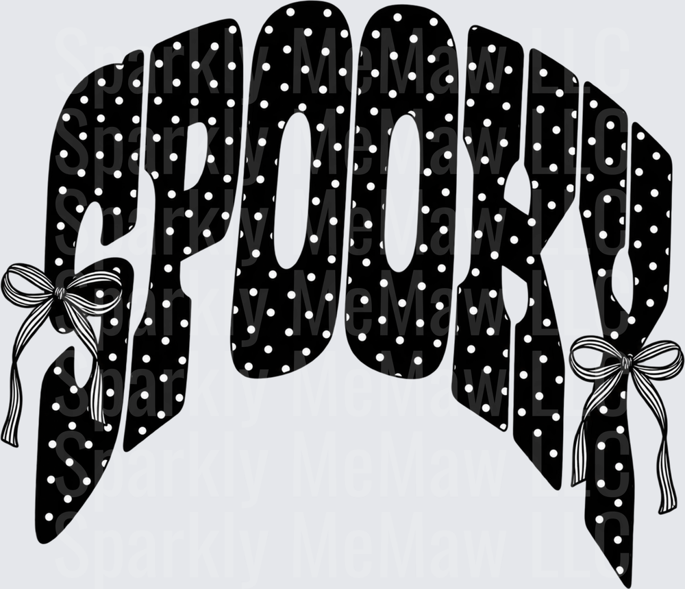 Spooky Polka Dot Bow UV DTF Decal