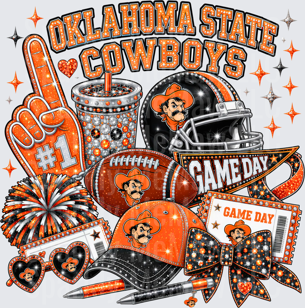 Oklahoma State Cowboys Game Day UV DTF Decal