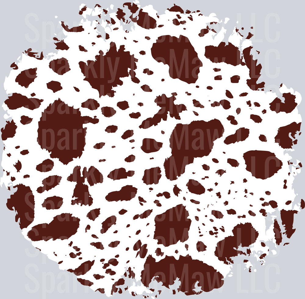 Brown Cow Print Pattern UV DTF Decal