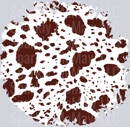 Brown Cow Print Pattern UV DTF Decal