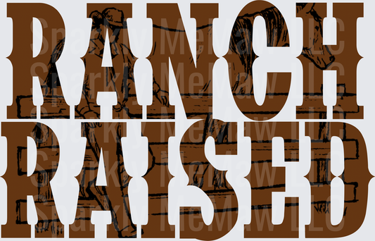 Vintage Western Ranch Raised Brown Cowboy Boots Typography UV DTF Decal