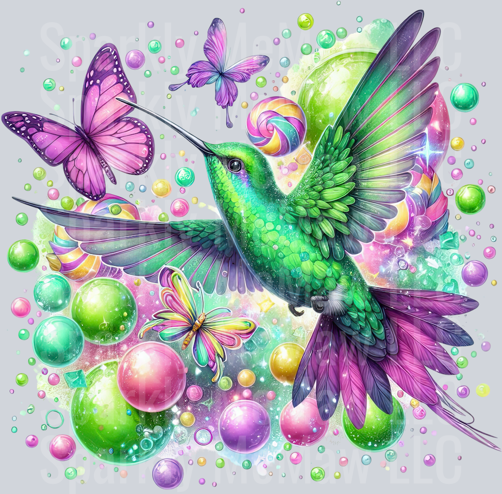 77 Hummingbird Clip Art UV DTF Decal