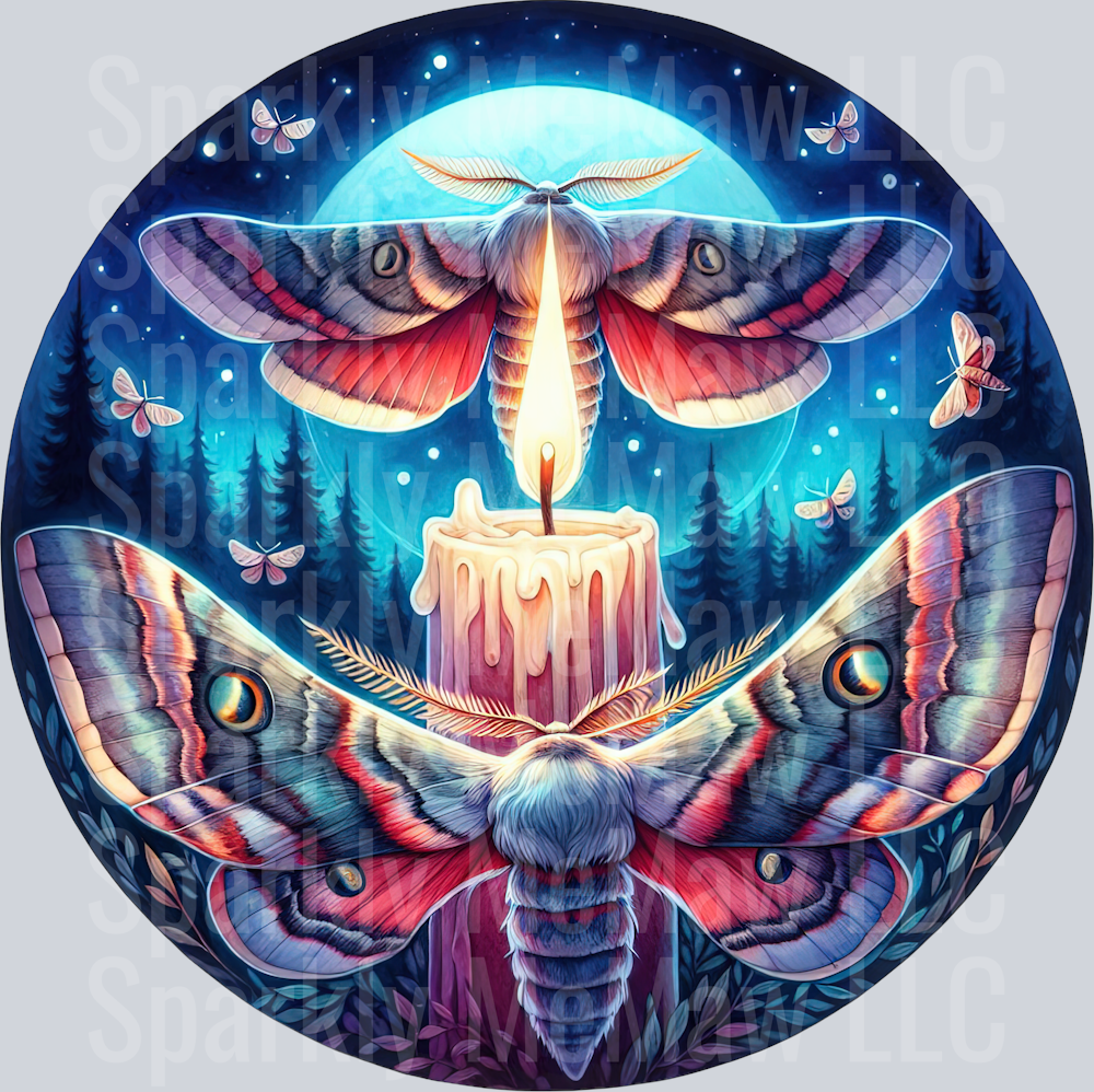 27 Nocturne Moth ClipArt Decal