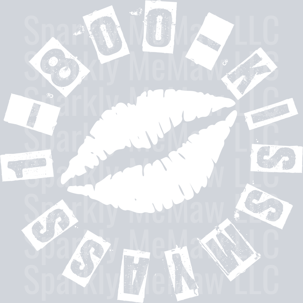 1-800 White UV DTF Decal