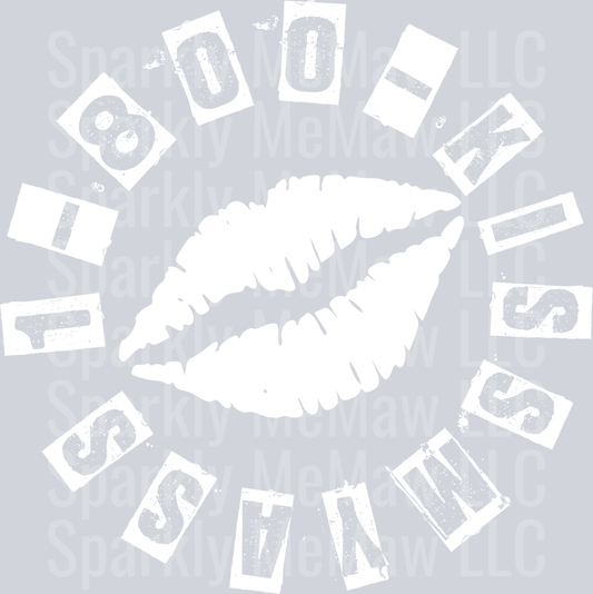 1-800 White UV DTF Decal