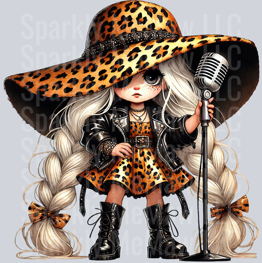 23 Leopard Print Gnome Girls Clipart Decal