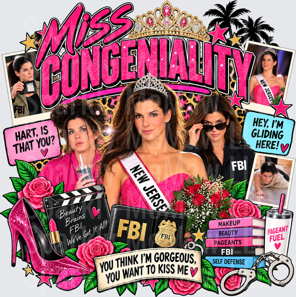 Miss Congeniality FBI Pageant UV DTF Decal