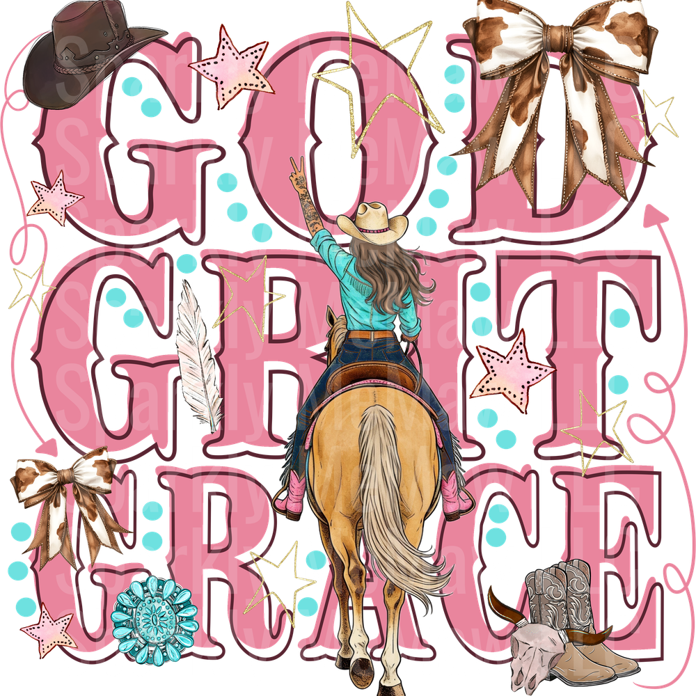 GOD GRIT GRACE 2 uv dtf decal