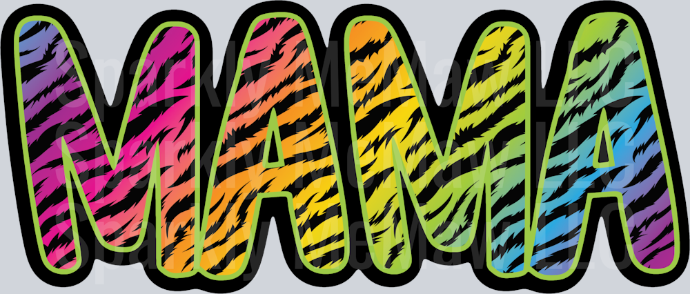 Zebra mama UV DTF Decal