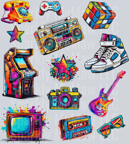 Retro.UV DTF Element Sheet